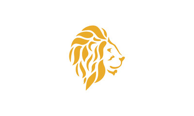 lion, animal, king, jungle, gold, logo, icon