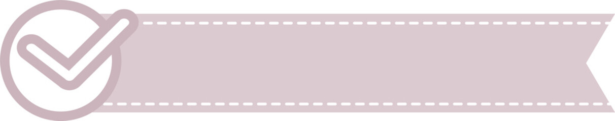 Square, Border, Frame, Template with Confirmation Checkmark Symbol as Title