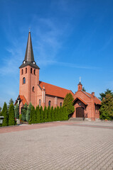 Fototapeta na wymiar Church of the Immaculate Conception. Krojanty, Pomeranian Voivodeship, Poland.