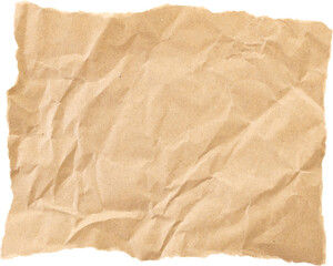 Obraz na płótnie Canvas Brown Cardboard paper piece isolated on white background