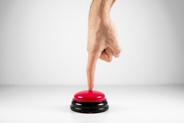 Finger Pressing the Big Red Button