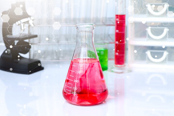 chemical in glass, chemical in the laboratory and industry
