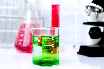 chemical in glass, chemical in the laboratory and industry