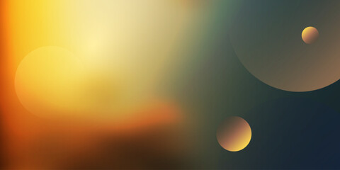 Modern Style Minimalist Background, Header or Banner Design with 3D Cosmic Scene: Planets and Nebula  - Multi Purpose Creative Wide Scale Template for Web with Copyspace in Editable Vector Format