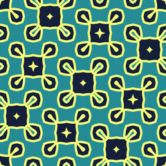 Batik pattern with green and yellow color. Simple ornate design for fabric.