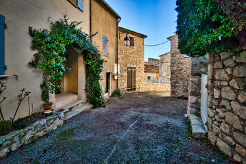 Bauduen town (Gorges du Verdon) in the Provence-Alpes-Côte d'Azur region, France