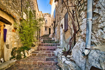 Bauduen town (Gorges du Verdon) in the Provence-Alpes-Côte d'Azur region, France