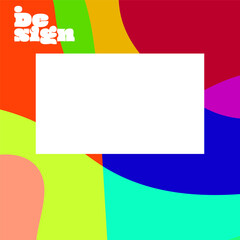 Obraz premium social media post design template with fluid colorful abstract, square.