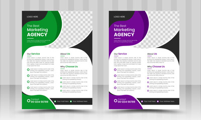 Corporate Modern Business flyer design template, Geometric shape brochure cover layout, creative poster or leaflets 
