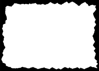 Torn Paper Frame, silhouette. Vector illustration