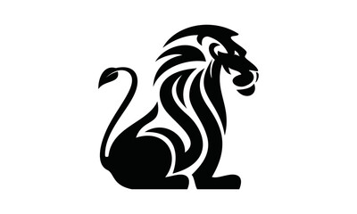 lion, black, sl, lion sl, sl lion, abstrac, animal, king, jungle, gold, logo, icon, square, blue, black, circle