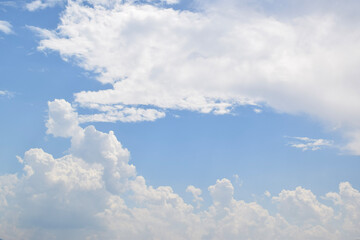 Blue Sky with white cloud and clear abstract. Beautiful air sunlight with cloud colorful scape