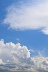 Blue Sky with white cloud and clear abstract. Beautiful air sunlight with cloud colorful scape