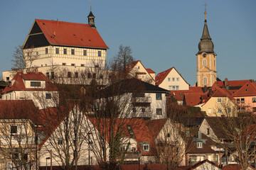 Oberstadt mit Rathaus und Kirche in Burgkunstadt