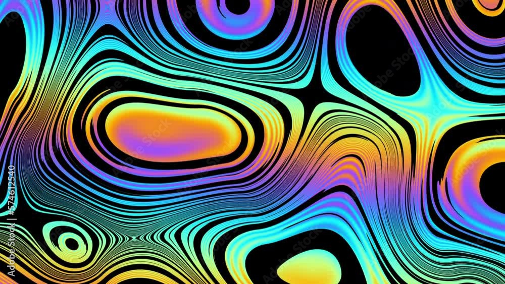 Aufkleber Seamless abstract wavy background for loop playback. 4k video