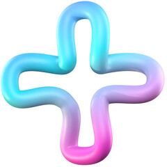 holographic abstract 3d shape