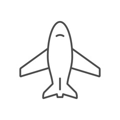 Airplane or aircraft line icon