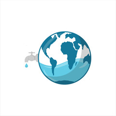 Naklejka premium World Water Day Illustration