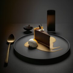Elegant cake, chocolate, gourmet dessert