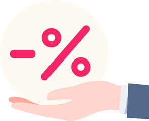 Percentage best deal discount sale shopping business financial Flat