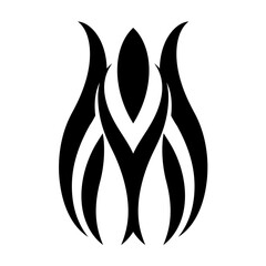 Stylized Flora Element - Flower Pattern for Decor, or Frames Border Isolated Element for Ideas Decorating the Body of Women, Men and Girls Arm, Leg and Other Body Parts on White Backdrop