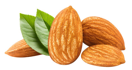 Delicious almonds cut out