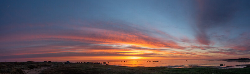 Beautiful sunset at seaside.