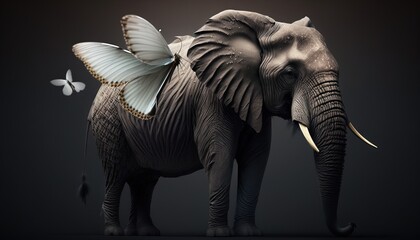 Elephant abstract animal background wallpaper generative ai