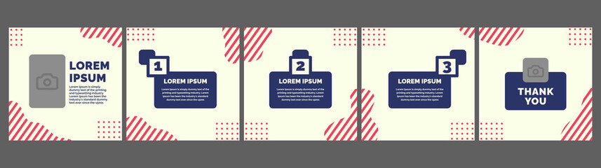 creative carousel layout template for social media post