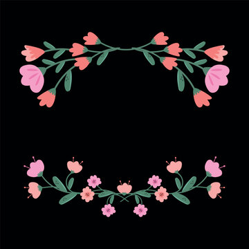 Decorative spring vignette with flowers