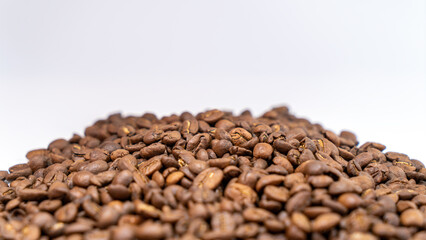 Coffee beans, background, texture, close-up