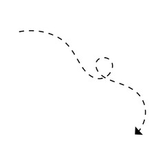 Dashed Line Directional Arrow