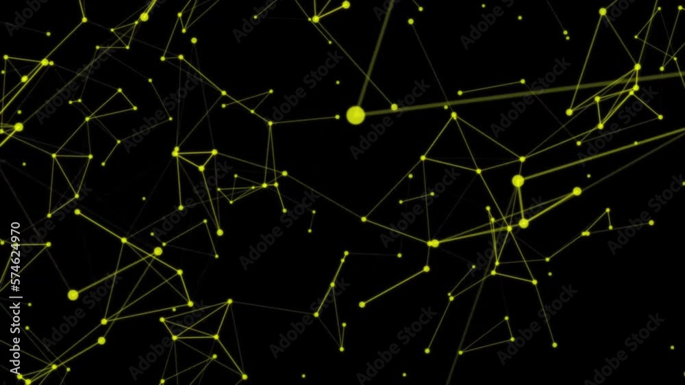 Aufkleber Communication background. Dots and glowing particles with plexus effect.Plexus geometric effect Big data with compounds. Plexus effect.