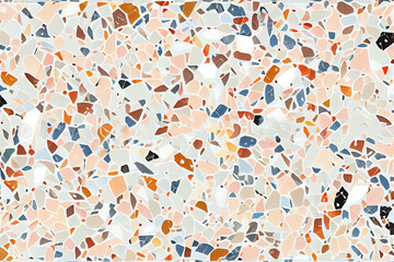 Fototapeta na wymiar Terrazzo illustration. Marble mosaic stone background.