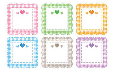 ギンガムチェック　チェック柄のフレームセット