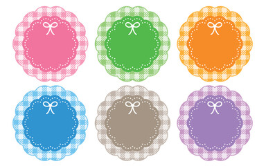 ギンガムチェック　チェック柄のフレームセット