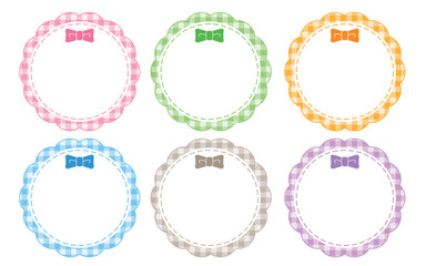 ギンガムチェック　チェック柄のフレームセット