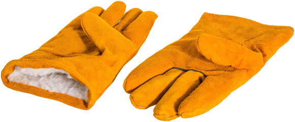 rubber gloves for work on a white background