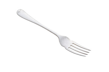 Old metal fork, cut out, photo stacking