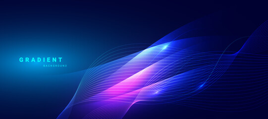 	
Blue technology background with motion neon light effect.Vector illustration	
