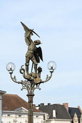 Fototapeta na wymiar Belgique Belgie Belgium Gand gent Ghent tourisme Flandres flanders Sint Michiels Saint Michel statue dragon