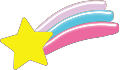 Obraz premium There are shooting stars in three colors