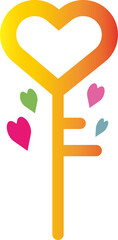 Gradient color love key
