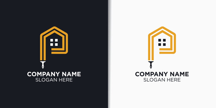home painting logo template, construction logo inspiration