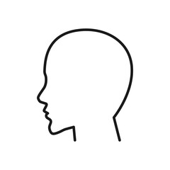 human head icon vector illustration