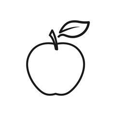 Apple fruit line art icon for your apps and websites