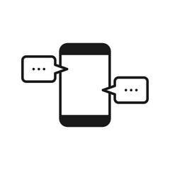 Smartphone phone message or chat icon  vector