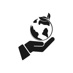 Eco friendly icon. Environmental sustainability simple symbol. vector illustration