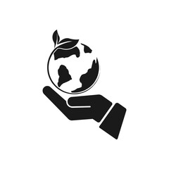 Eco friendly icon. Environmental sustainability simple symbol. vector illustration