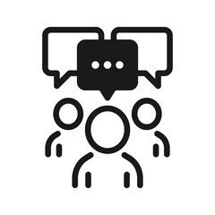 Communication icon, Discussion, speech bubble icon vector illustration